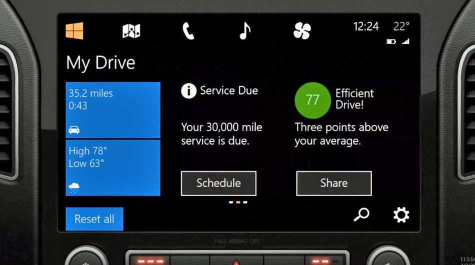 Microsoft windows-in-car