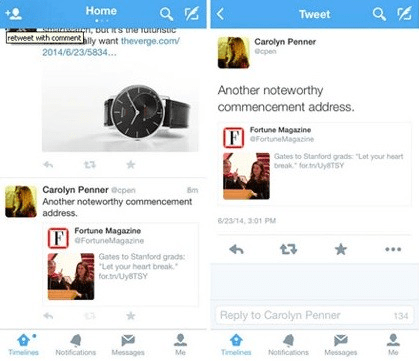 new retweet