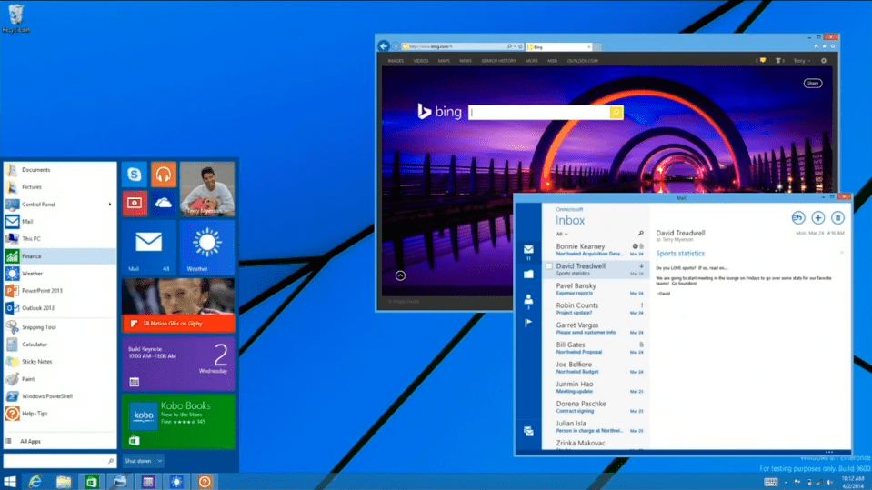 start menu