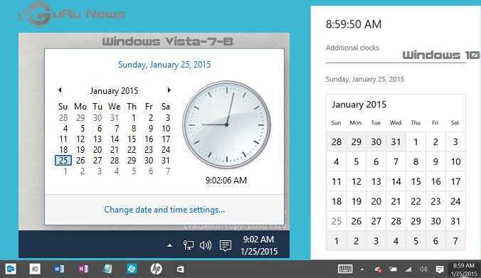 windows 10 clock