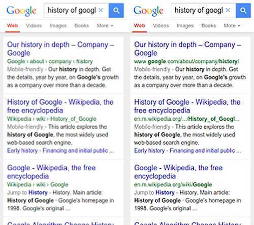 Google breadcrumbs