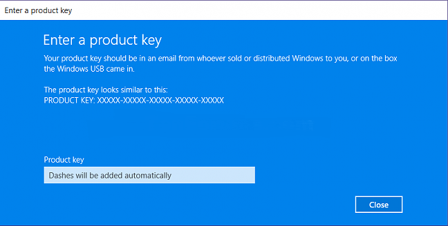 Activation Windows 10