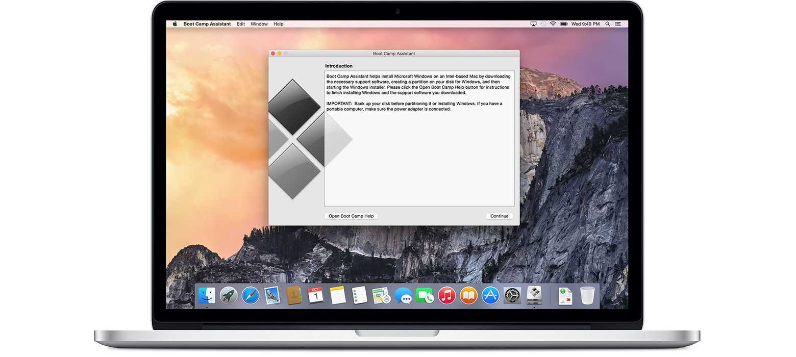 boot camp apple Mac