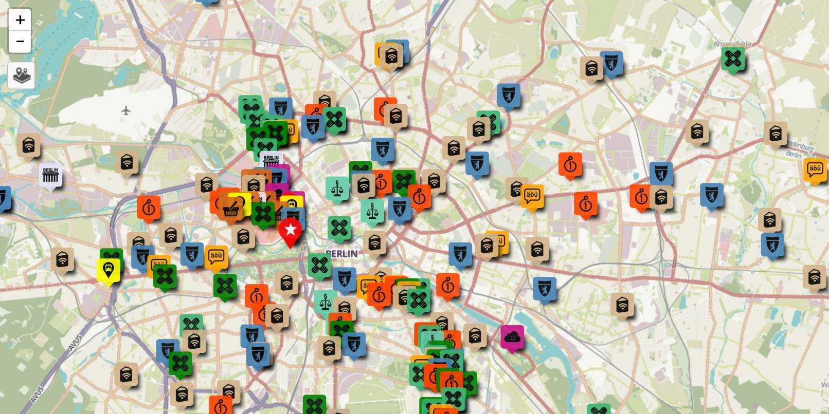 Berlin-Refugee-Map πρόσφυγες