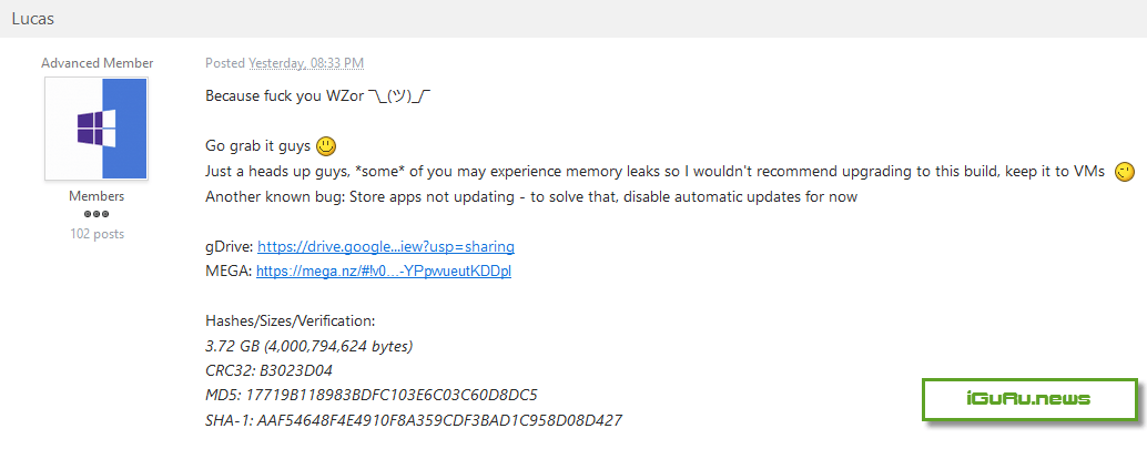 Windows 10 Build 10568