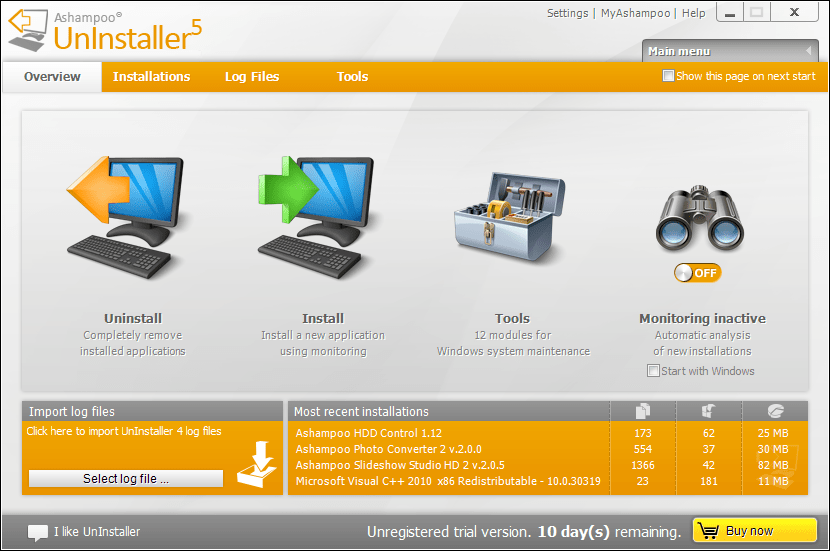 ashampoo uninstaller 5