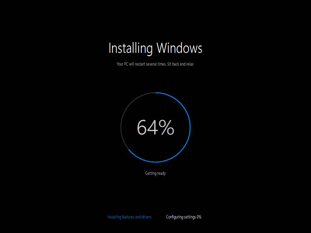 Windows 10 install