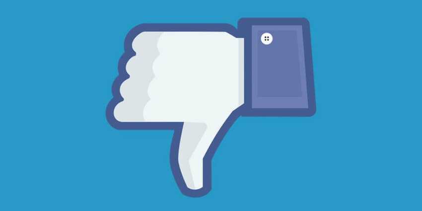 Facebook downvote