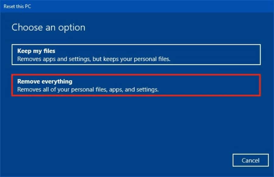remove everything