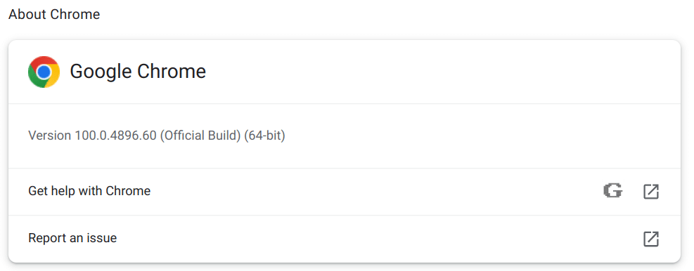 chrome 100 linux